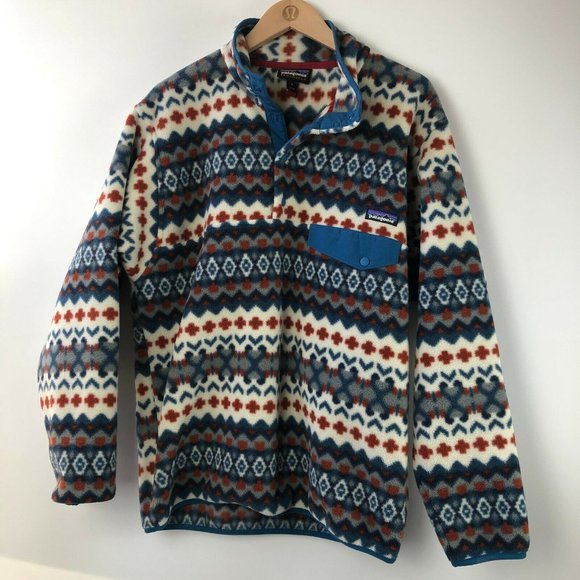 Patagonia Synchilla Snap T Fleece Pullover Cliff Underwater Blue Men's Size M - Picture 10 of 12